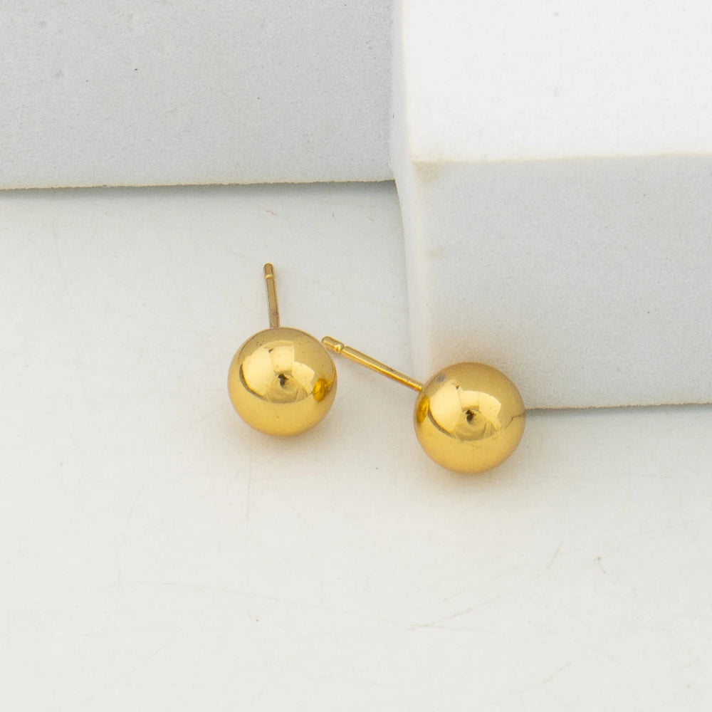 African Fashion Sets Luxury Dubai Jewelry Round Bead Stud Earrings Pendant Necklace