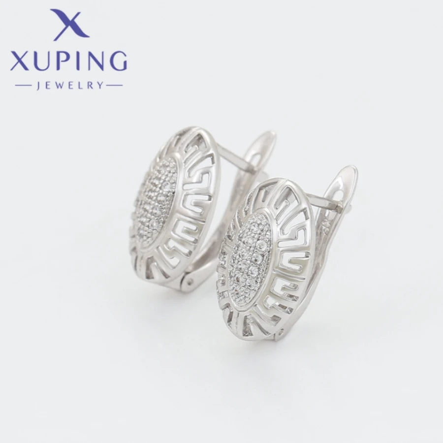 Xuping Jewelry Fashion Platinum Plated Rings Earrings for Women