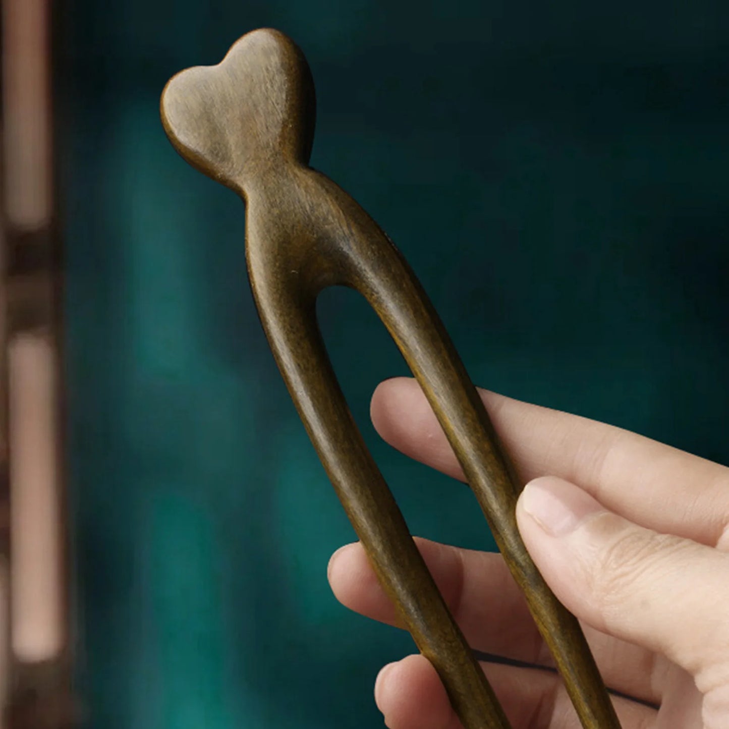 Women Hair Jewelry Accessories Wood Hand Carved Stick Hair Clips