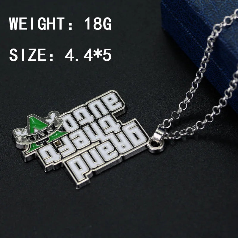Fashion Jewelry PS4 GTA 5 Keychain Grand Theft Auto V Keyring car pendant Accessories