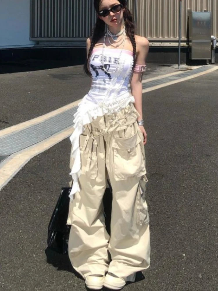 Vest Fashion Irregular Summer Camis Y2k Tops