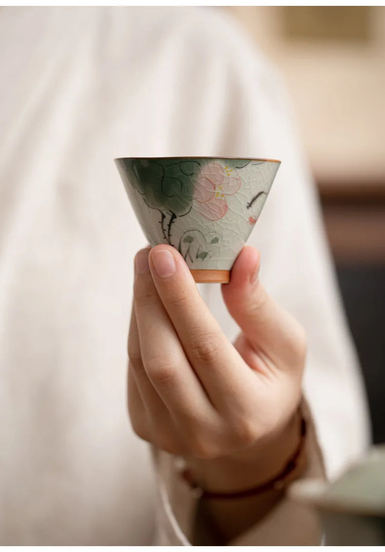 Durable Hand-painted Ceramic Hat And Cup