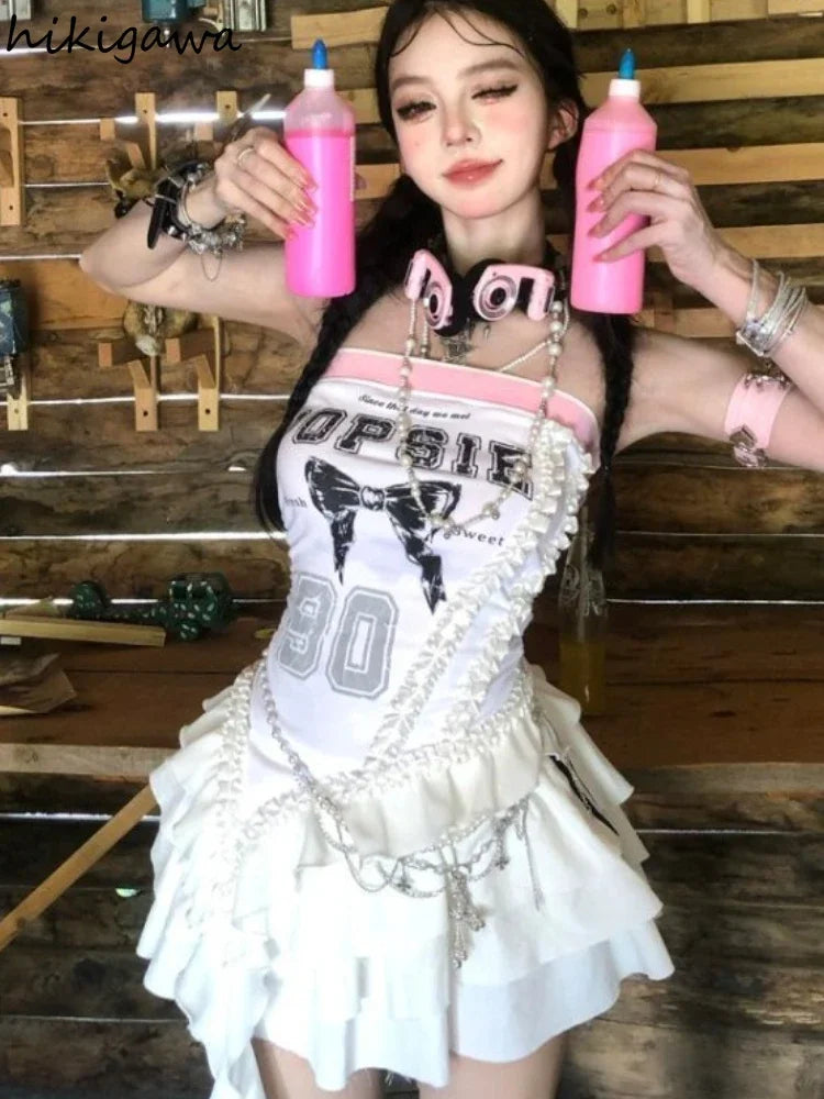 Vest Fashion Irregular Summer Camis Y2k Tops