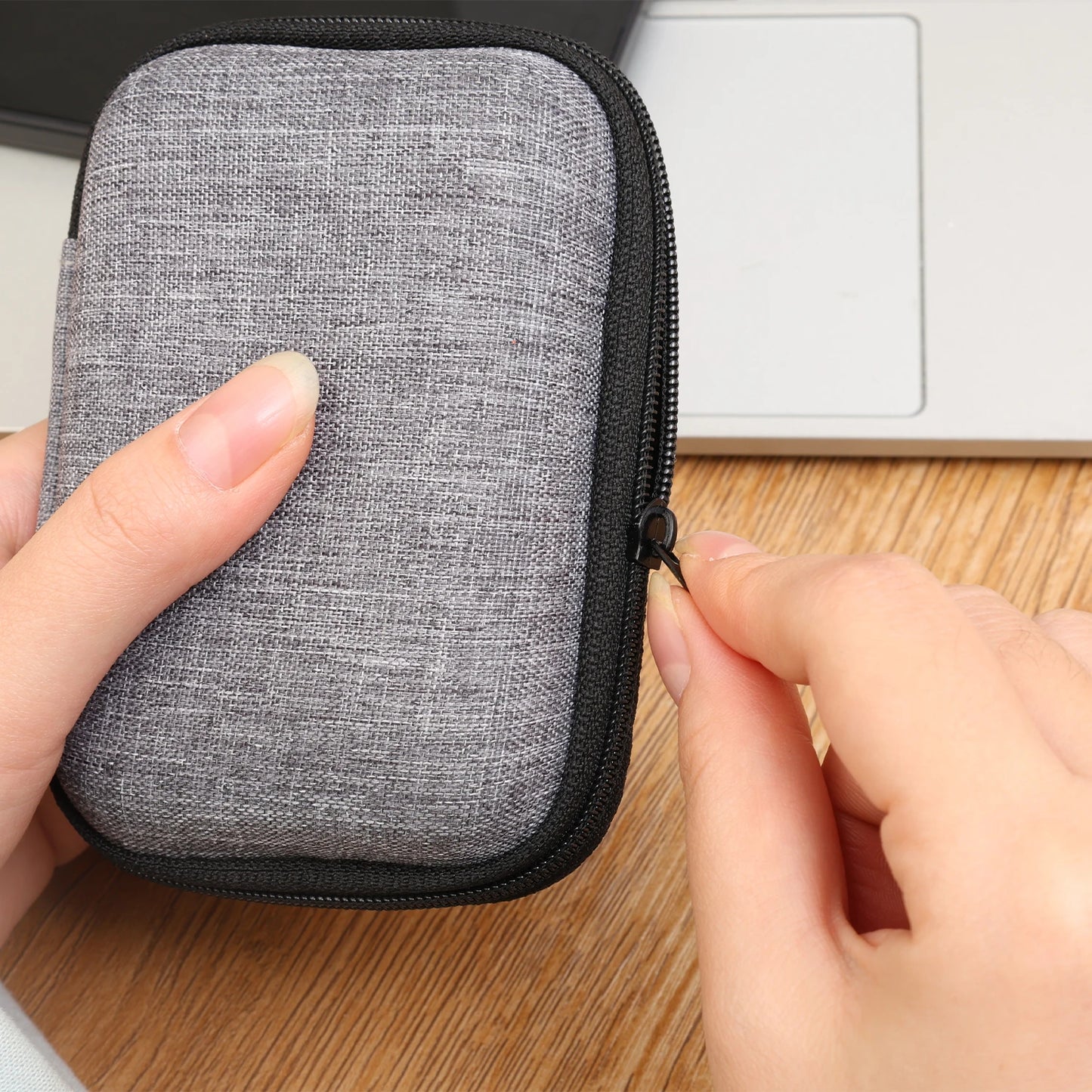 Leather EVA Digital Accessories Storage Bag