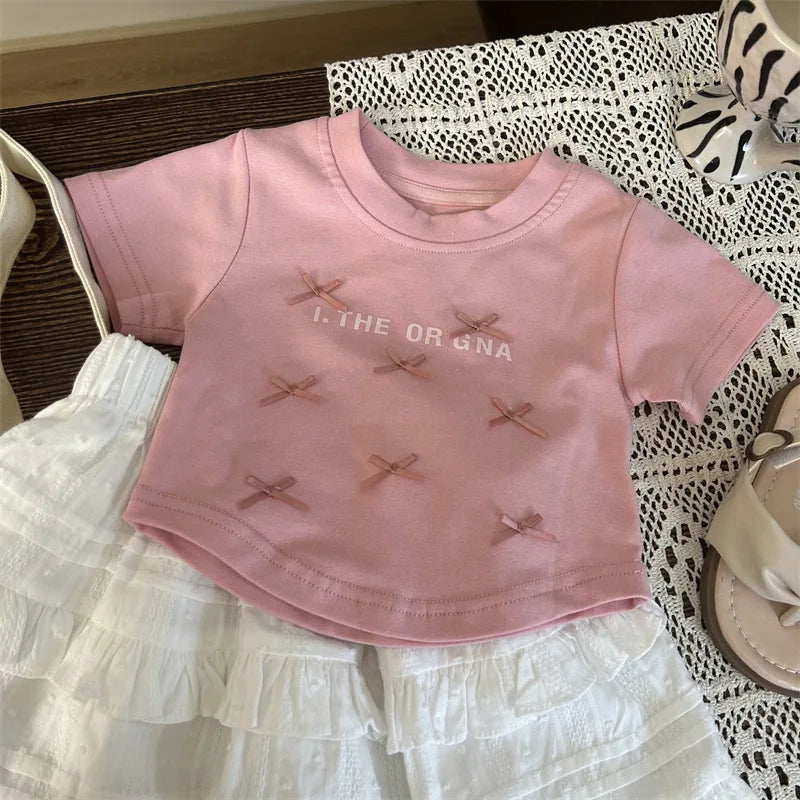 Baby Clothes Set Girls Bow Blouse Suit