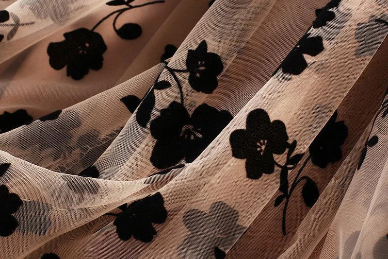 High Waist Tulle Midi Skirts