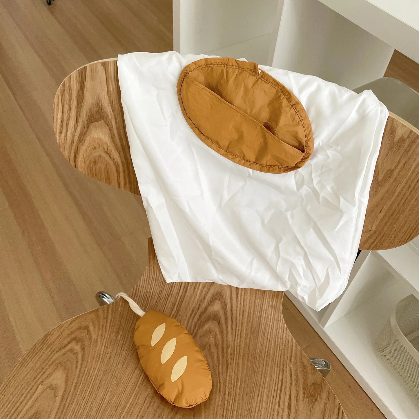 Baguette Foldable Tote Bag - Cute Cartoon Ins Style Reusable Shopping Bag