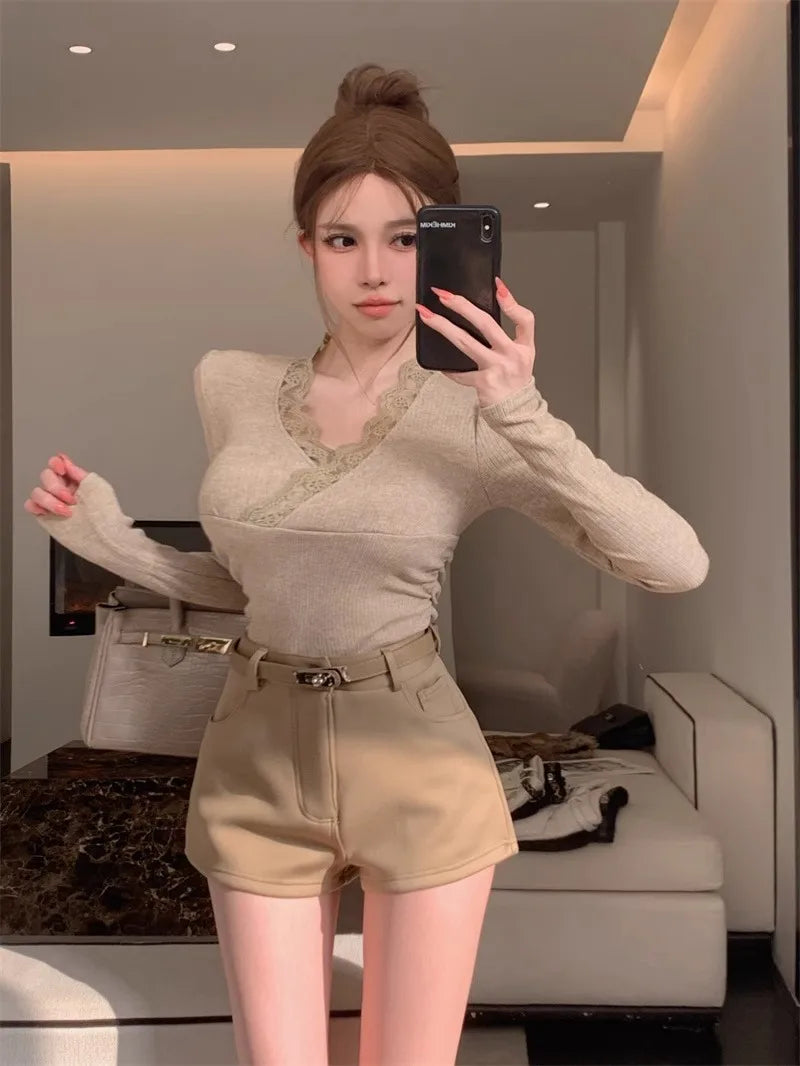 Winter Tight High Waist Casual Pants Versatile