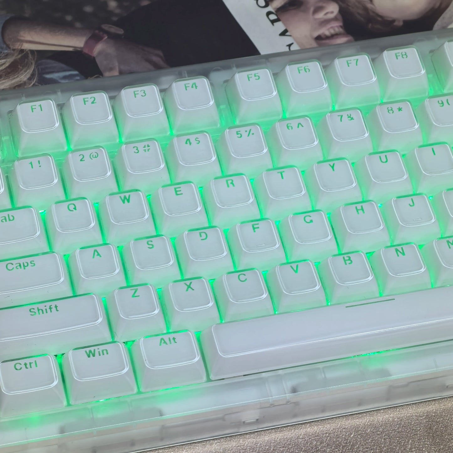 Jelly Round Translucent Key Caps OEM Profile for Cherry MX Mechanical Keyboard
