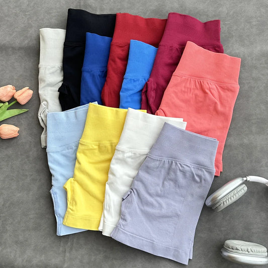 Women's High-Waisted Seamless Fitness Shorts