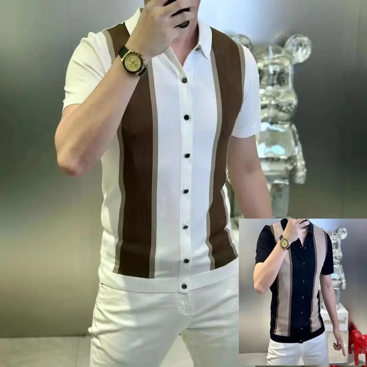 Men's Clothing Premium Short Sleeve Shirt Summer New Slim Fit