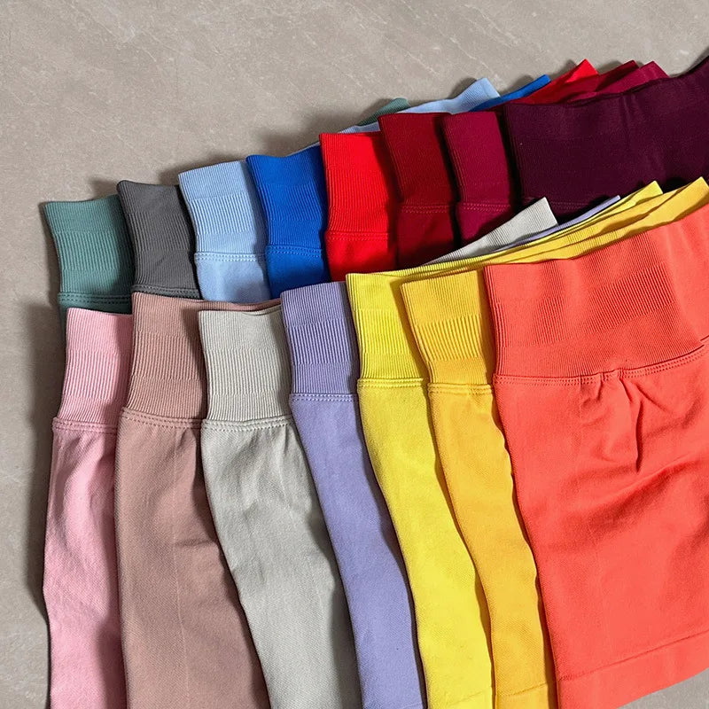 Women's High-Waisted Seamless Fitness Shorts
