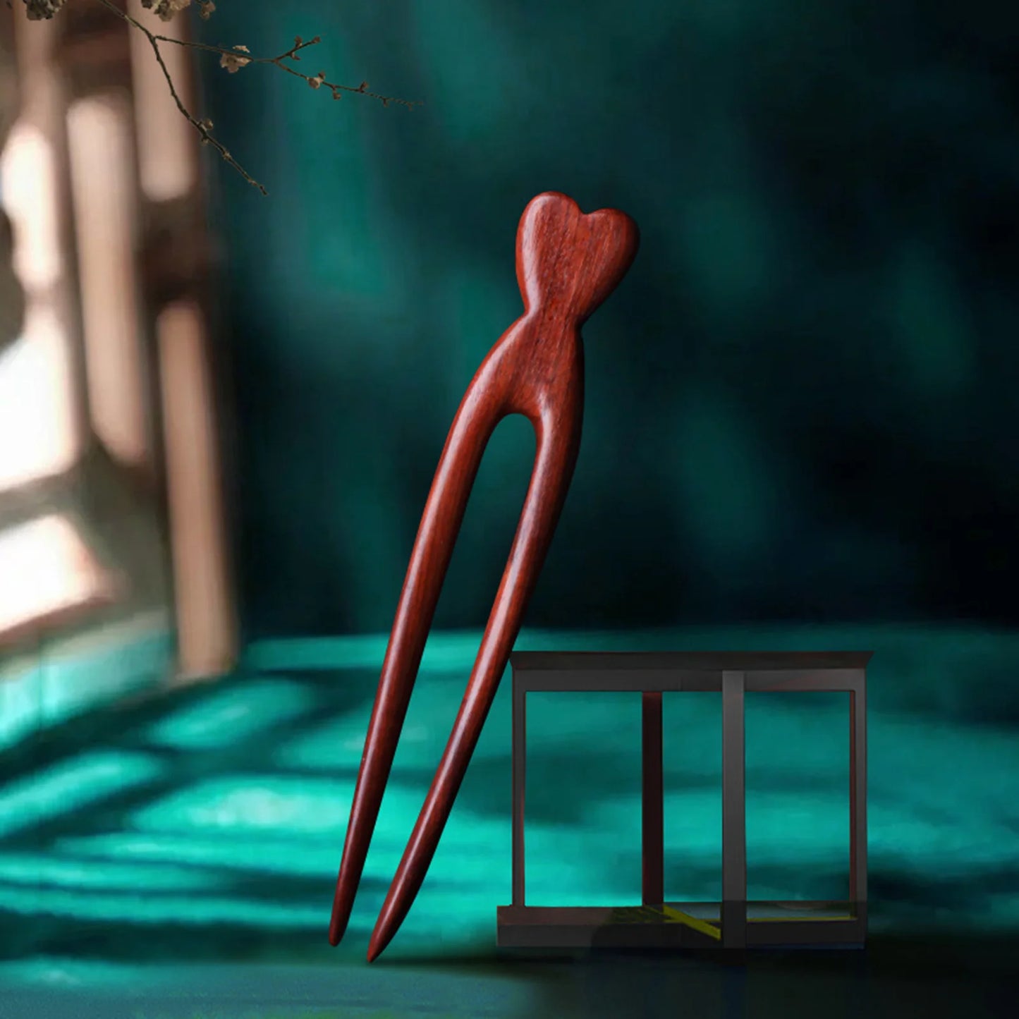 Women Hair Jewelry Accessories Wood Hand Carved Stick Hair Clips