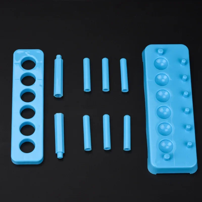 Lab School Supplies Red Plastic Test Tube Rack 6 Holes Holder Support