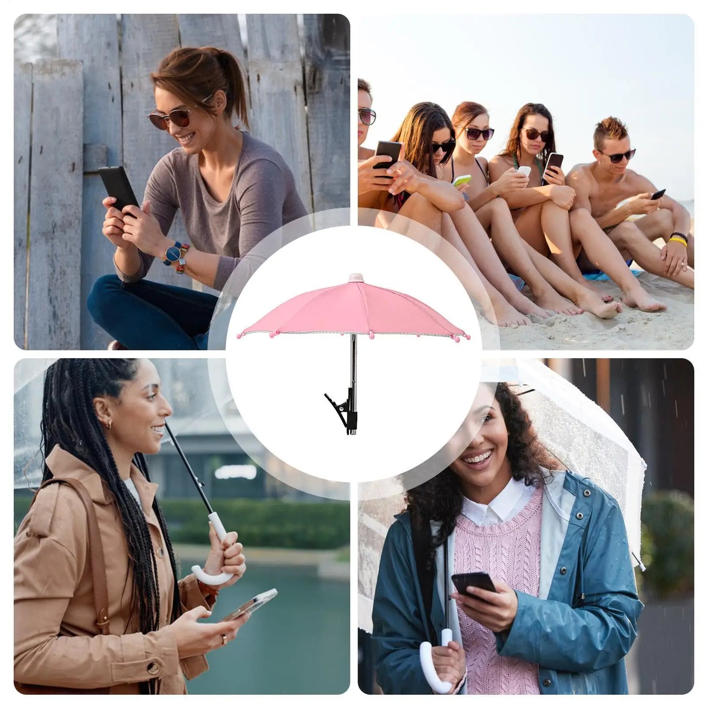 Cell Phone Umbrella Sun Protection Phone Clip