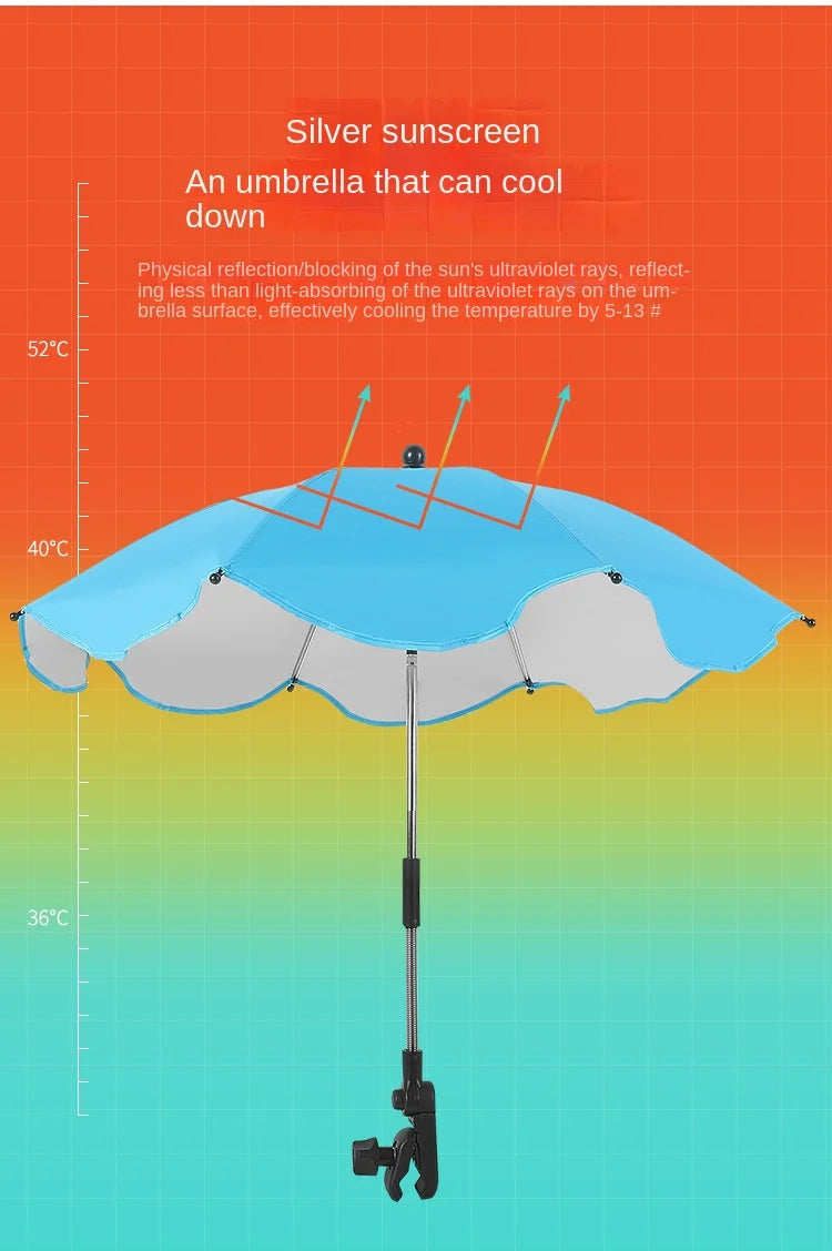 Adjustable Shade Umbrella Uv Sunshade For Stroller Accessories