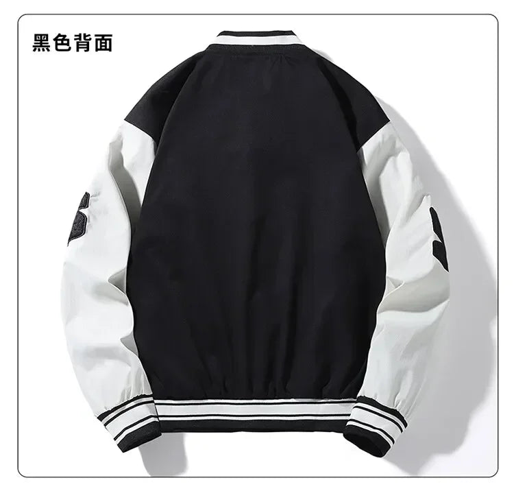 Mens Clothes Loose Fashion Baseball Uniform Outdoor Biker Travel Coat