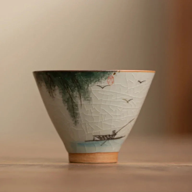 Durable Hand-painted Ceramic Hat And Cup