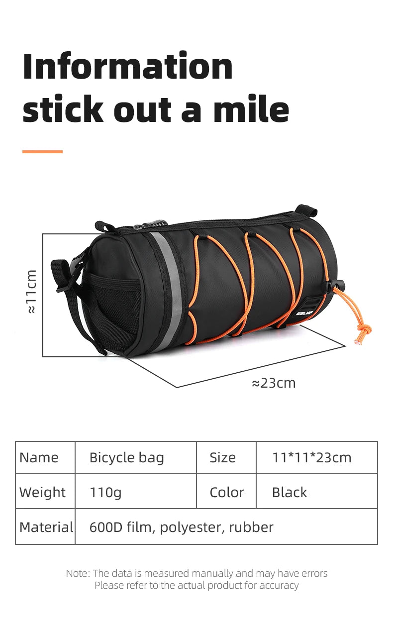 Bike Handlebar Bag Bike Front Bag Multifunction Portable Shoulder