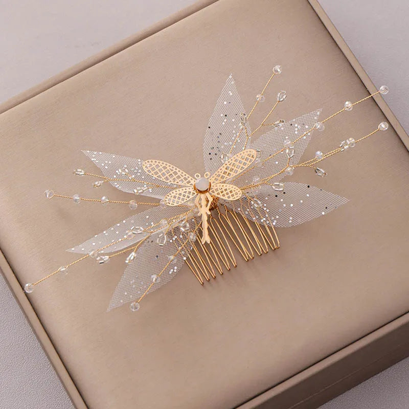 Wedding Hair Accessories Flower Hair Clips Hairpin Crystal Bride Headdress