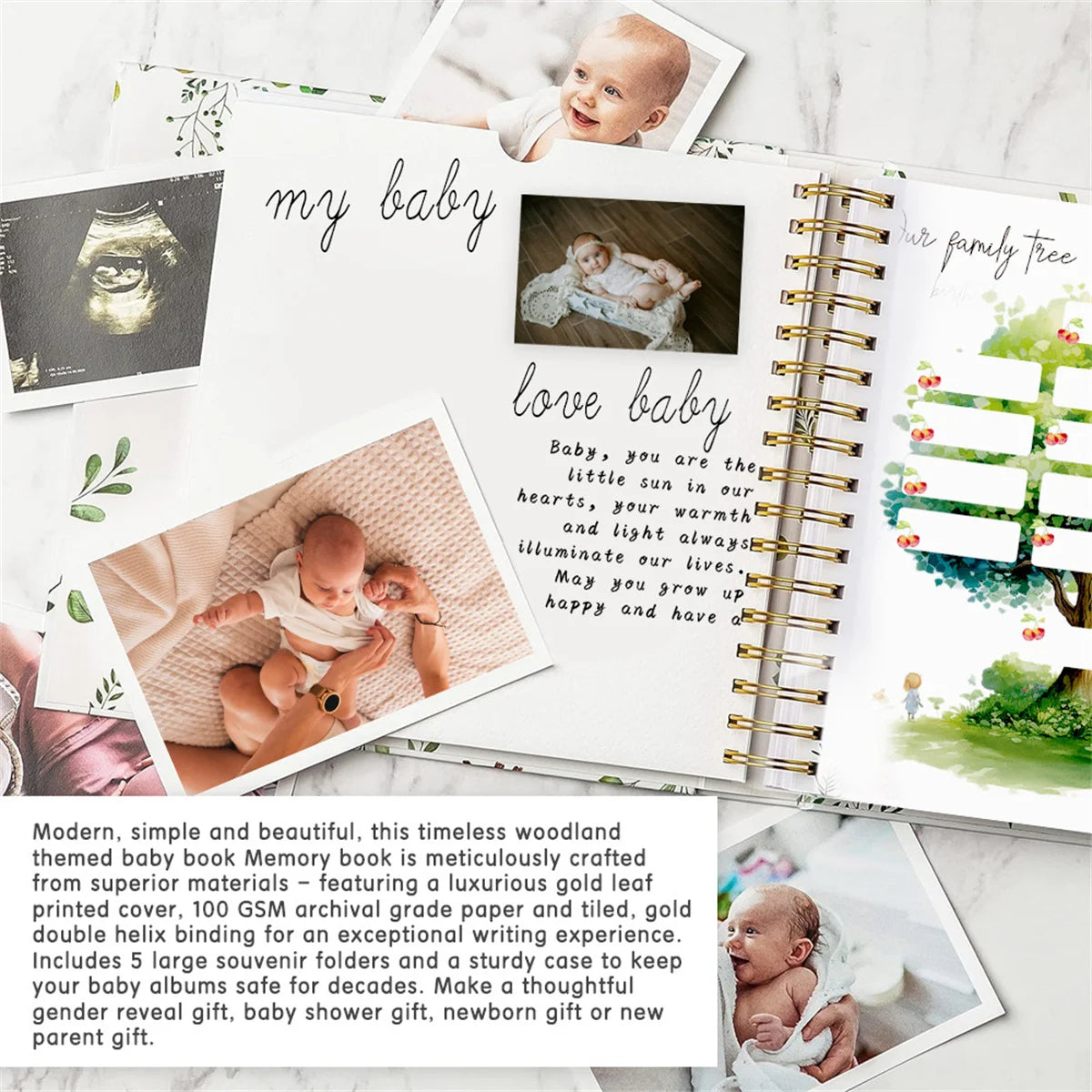 Baby Memory Book Baby Book Keepsake First 5 Years Record