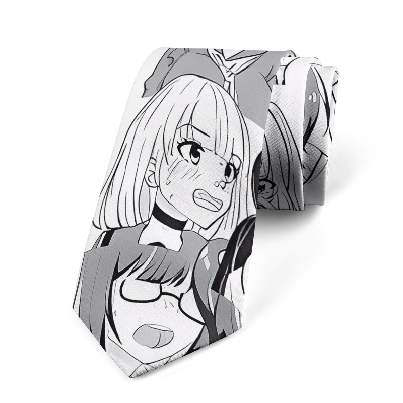 Anime cartoon printing men's tie unisex casual creative tie