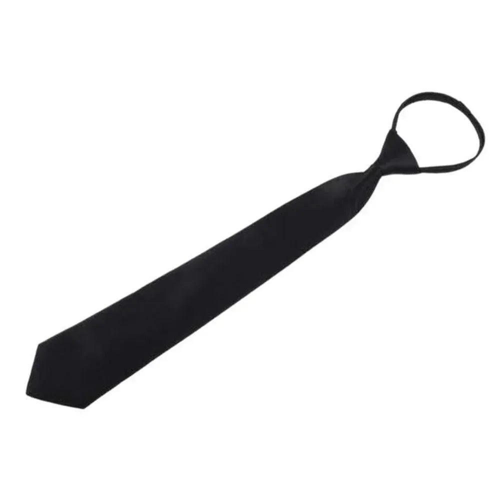Black Color Fashion Simple Clip on Tie