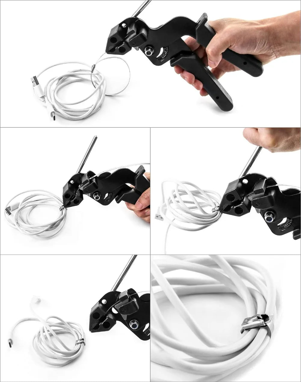 NEW Cable Tie Plier Fastening Strap Cable Tie Gun Automatic Cutting Tool