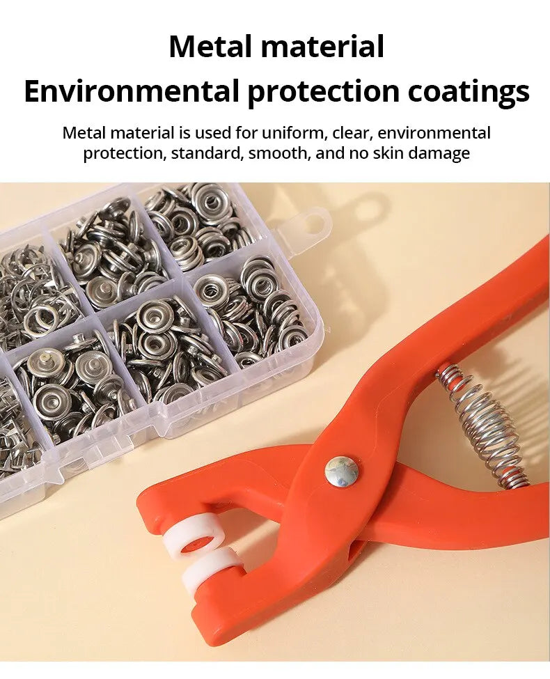 Snap Button Kit With Hand Pressure Pliers 50pcs Snaps