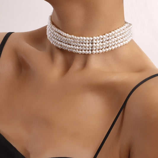 Fashion Accessories Niche Luxury Style White Pearl Necklace Ins Style