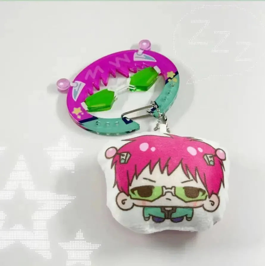 Saiki Kusuo Anime Keychain Women Mountaineering Buckle Acrylic Key Chain