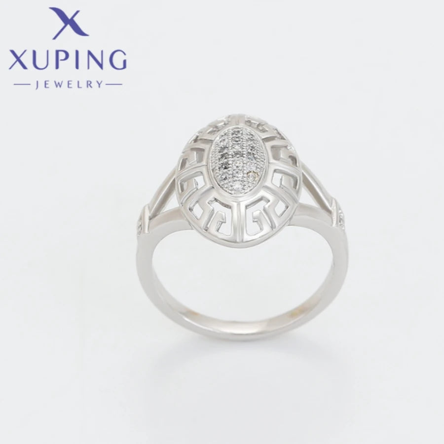 Xuping Jewelry Fashion Platinum Plated Rings Earrings for Women