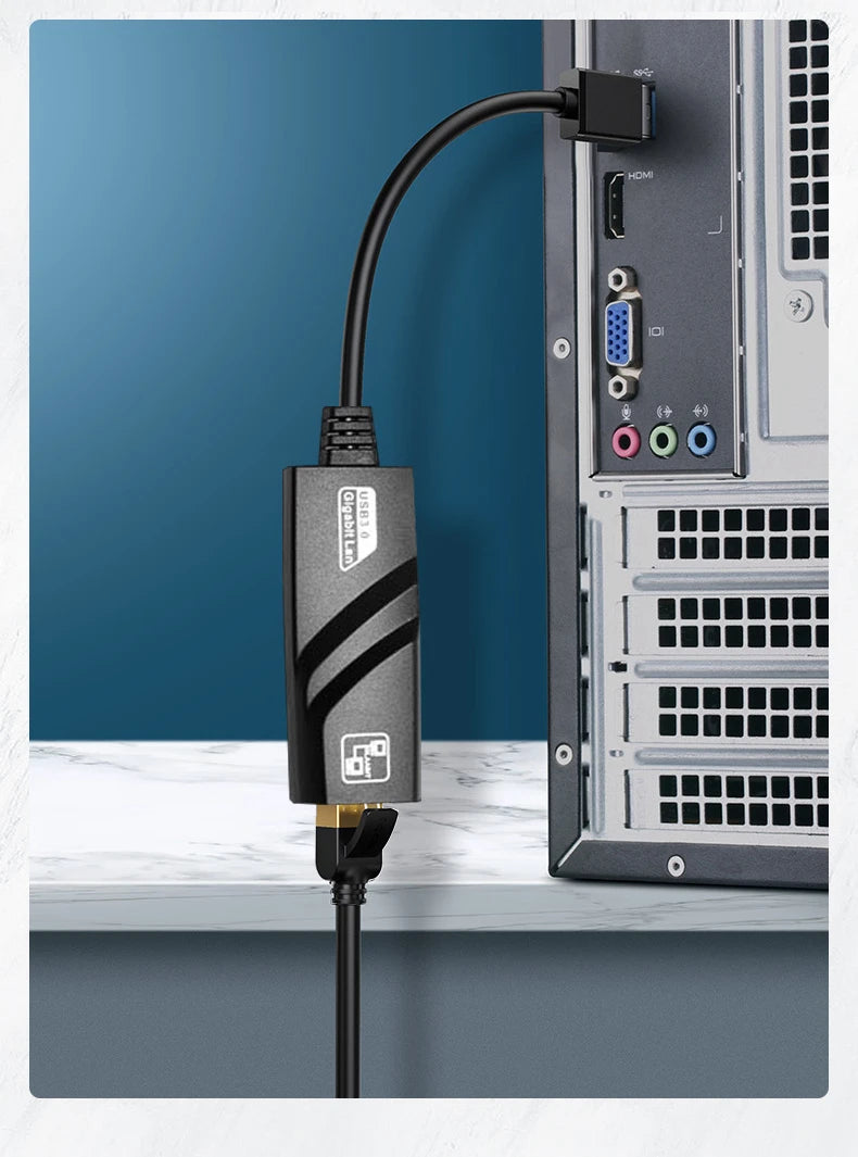 USB 3.0 To Rj45 Lan Ethernet Wired Adapter 10/100Mbps