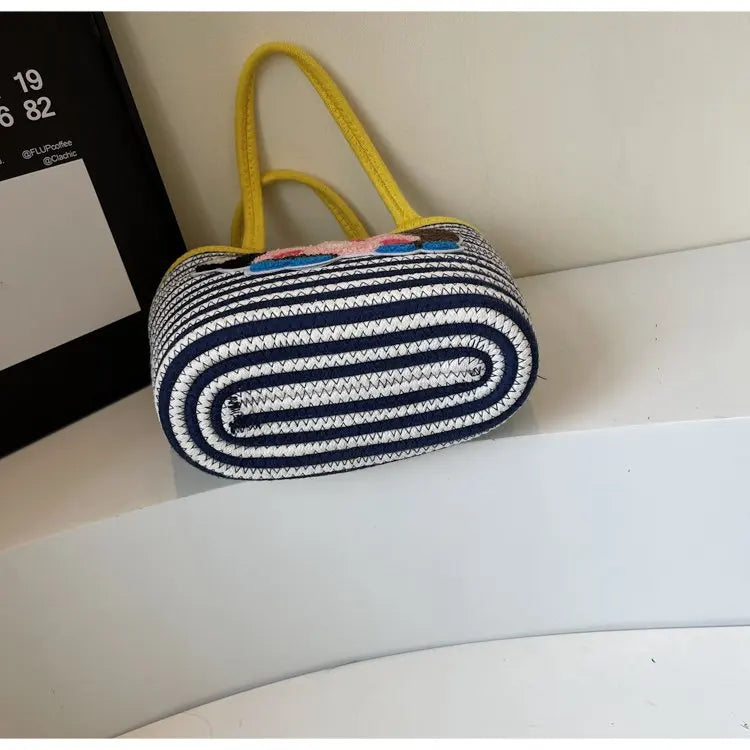 Cartoon Small Basket Bag for Girls Children Outdoor Picnic Single oulder