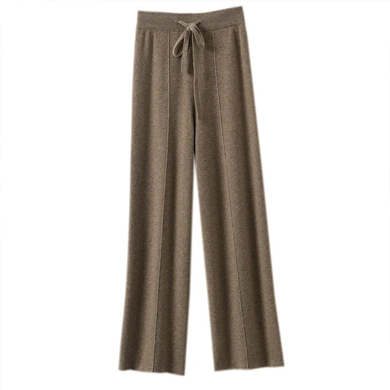 Basic Soft Warm Cashmere Knit Trousers