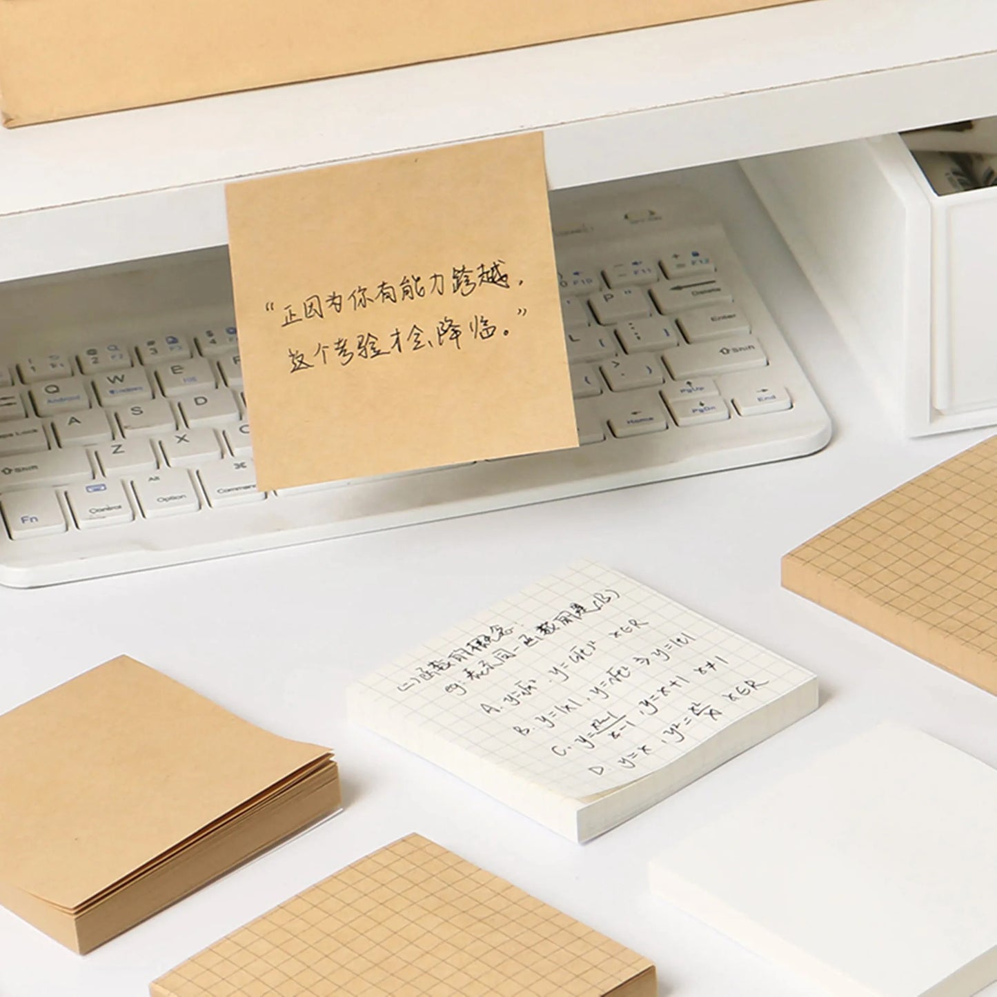 Read n times and stick white kraft paper sticky notes. Students can tear off sticky notes