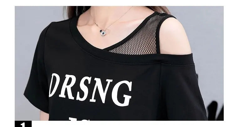 Midi Dress Short Sleeve Summer Stylish Gauze Off Shoulder