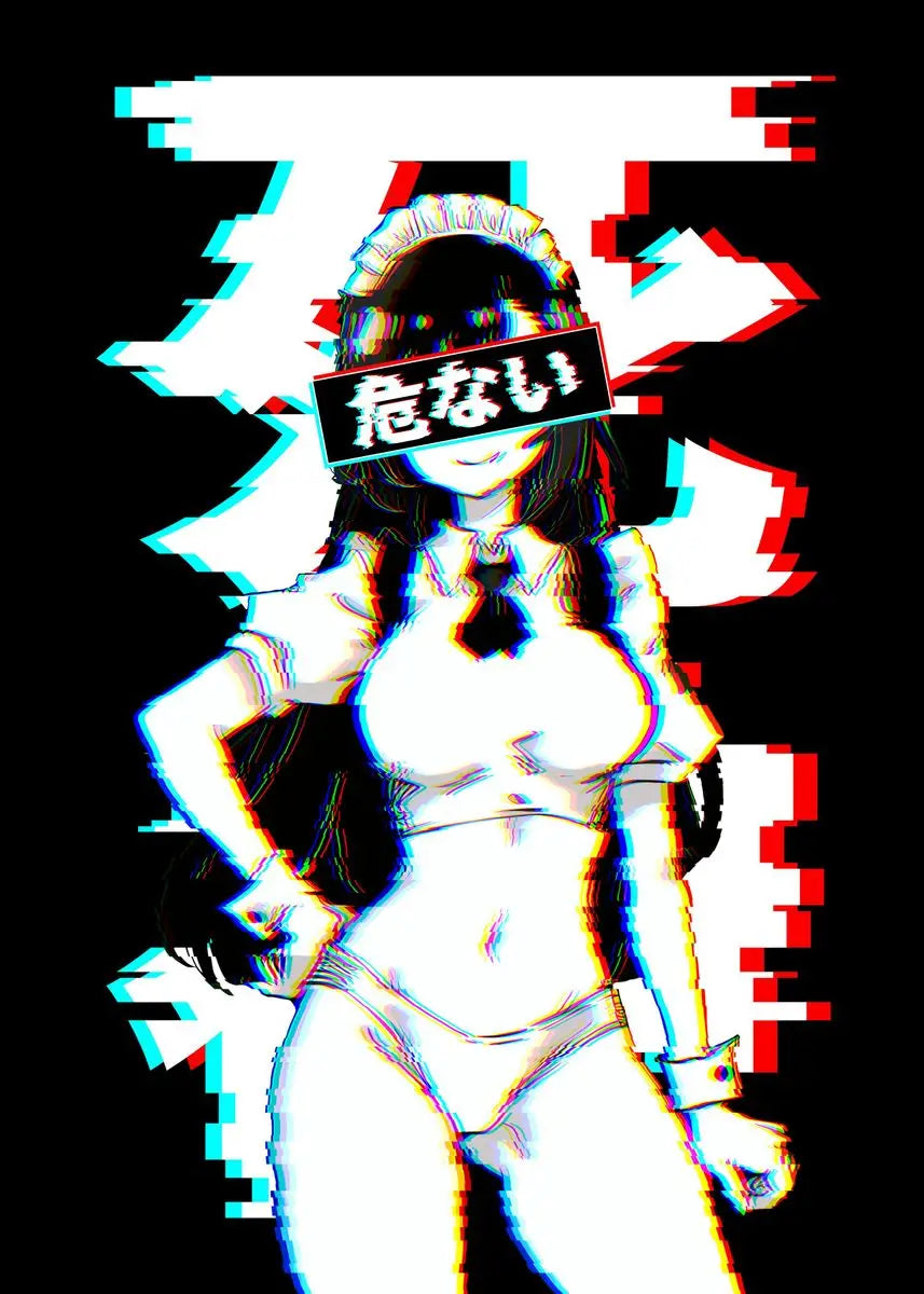 Black and White Anime Girl Sexy Figure Waifu Material