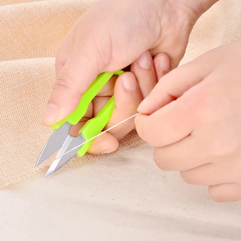 U-Shape Sewing Scissors Stainless Steel Clippers for Yarn Embroidery Tailoring