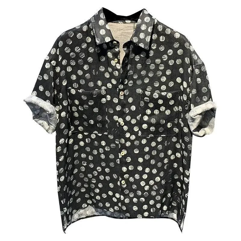 Men's Clothing Modest Summer Shirt Short Sleeve Loose Fit Casual