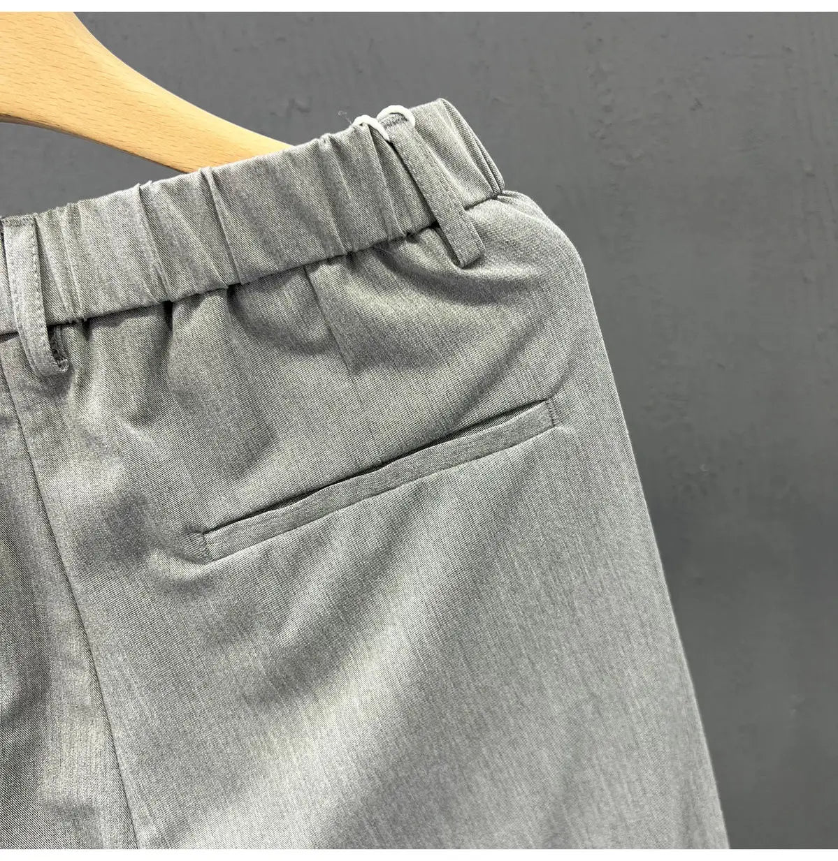 Business Casual All Match Suit Pants Formal Strecth Solid Straight Slim Trousers