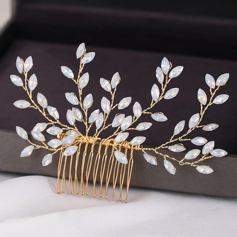Wedding Hair Accessories Flower Hair Clips Hairpin Crystal Bride Headdress