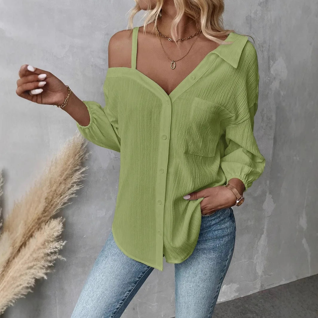 Cardigan Texture Casual Shirts For Women Clothes