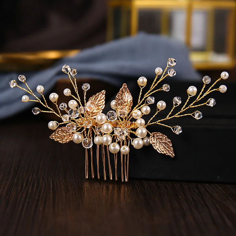 Wedding Hair Accessories Flower Hair Clips Hairpin Crystal Bride Headdress