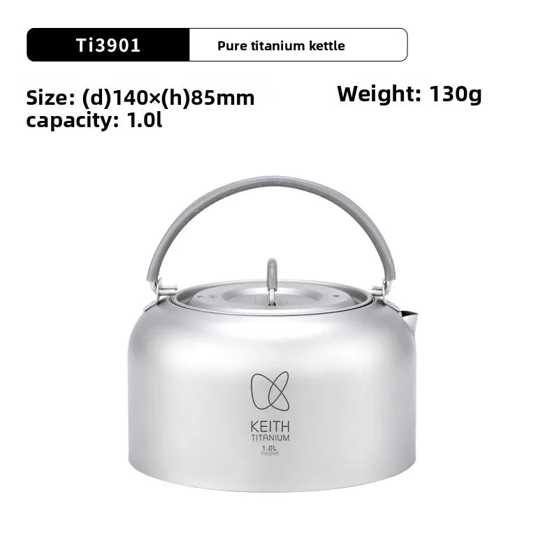 Keith Titanium Kettle with Folding Handle