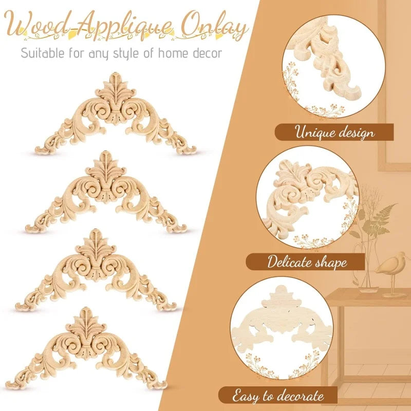 Decorative Wood Appliques and Onlays Natural