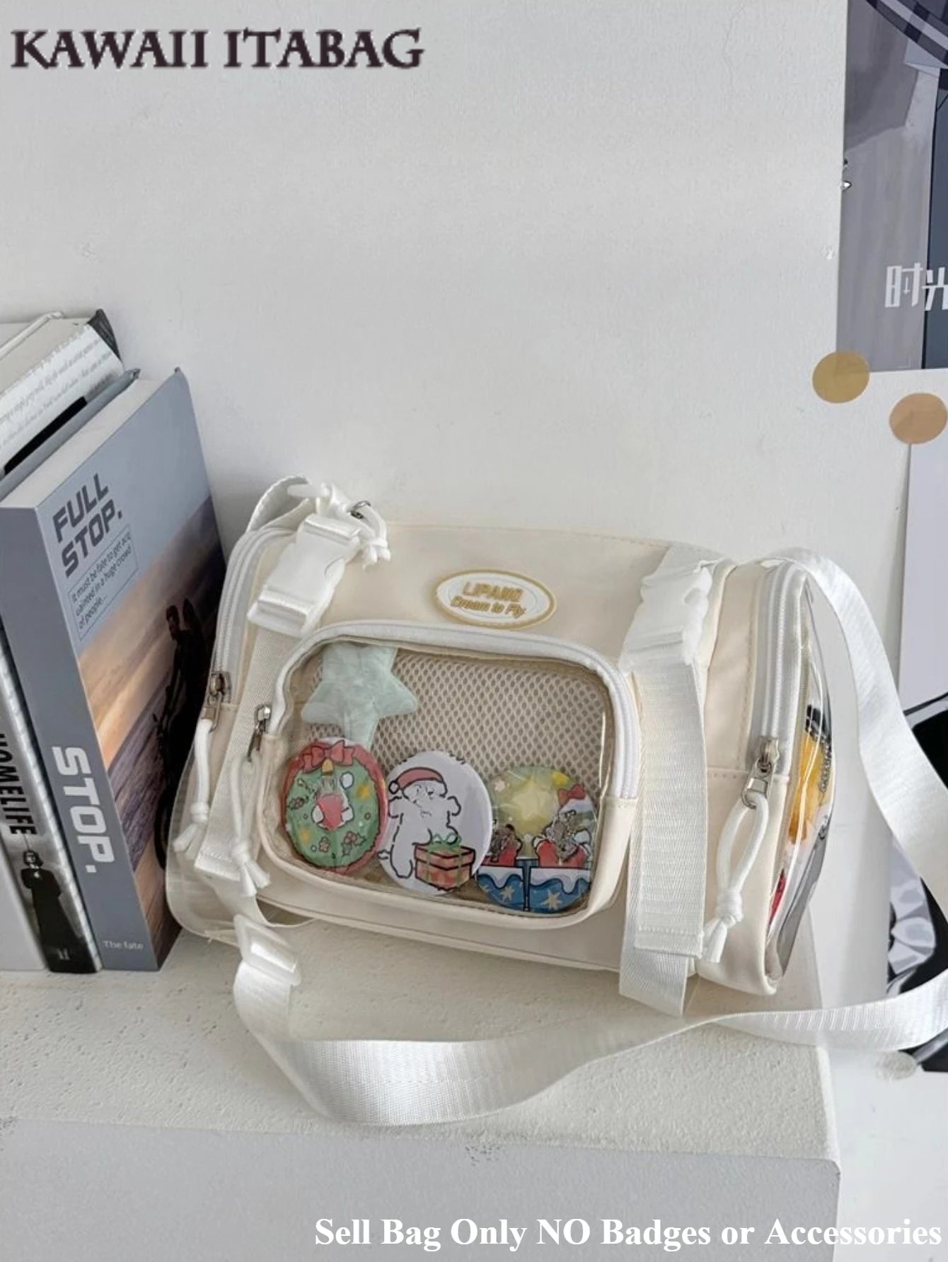 Women Multipocket Clear Transparent Bag Summer Crossbody Bags