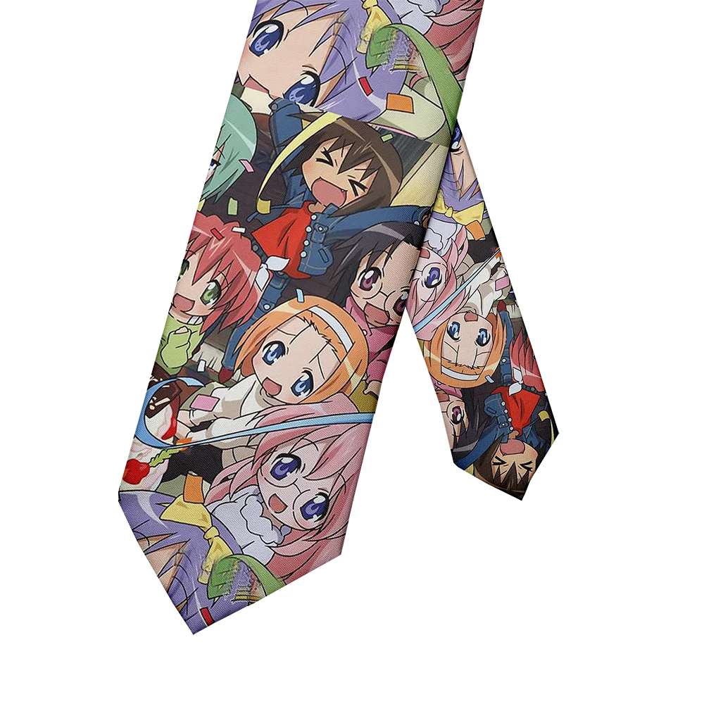 Anime cartoon printing men's tie unisex casual creative tie