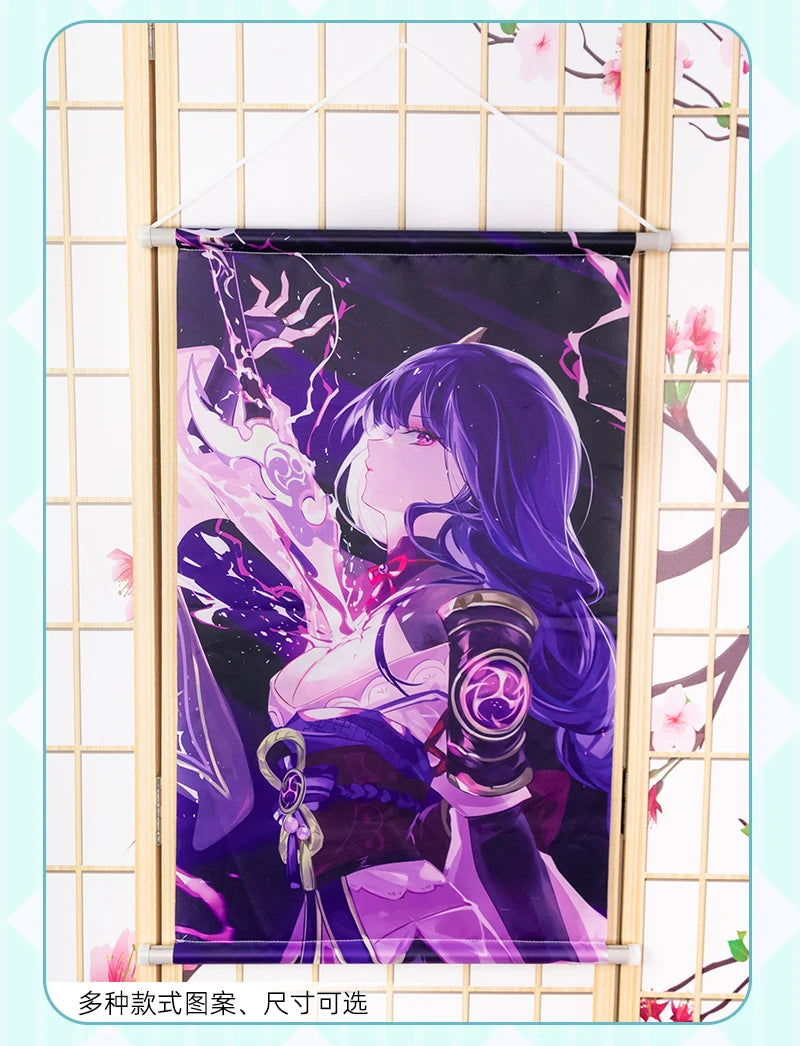 Kaname Madoka Akemi Homura Scroll Canvas Wall Hanging Painting