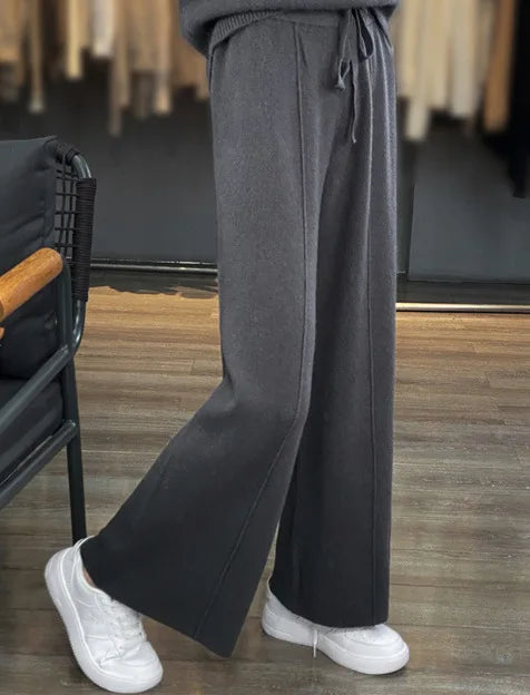 Basic Soft Warm Cashmere Knit Trousers